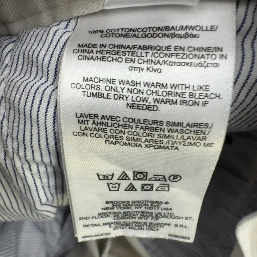 Brooks Brothers Pants Mens 33x30 Khaki Cotton Chinos Classic Preppy Style